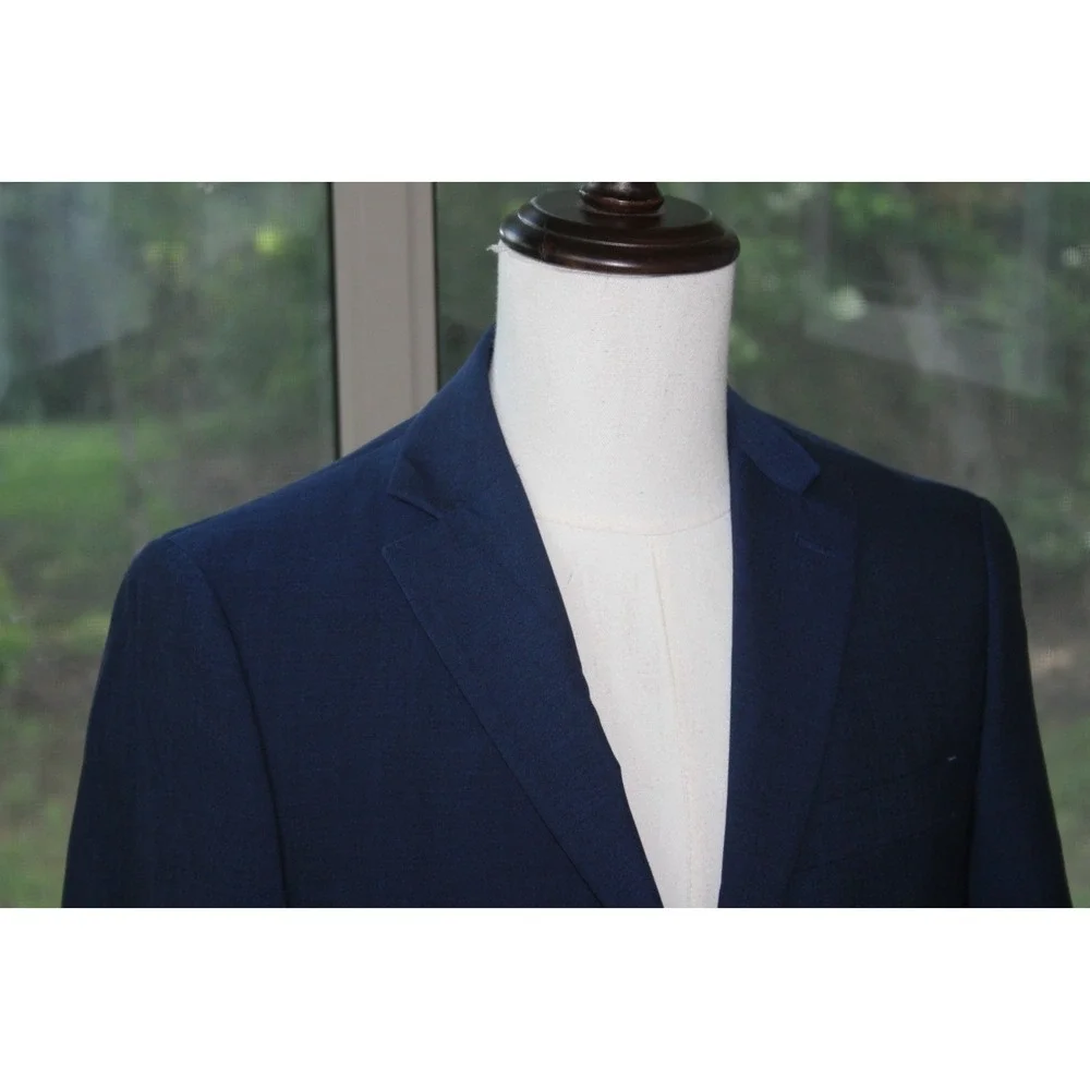 JOHN VARVATOS USA 36S Royal Blue Blazer Jacket 2 Button 2 Vent